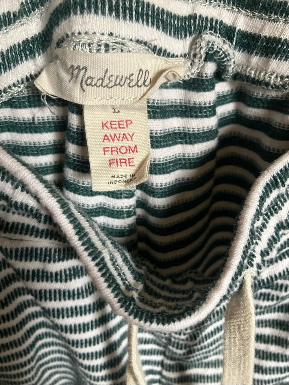 Madewell Saunter Striped Lounge Pants Size L - Picture 7 of 7